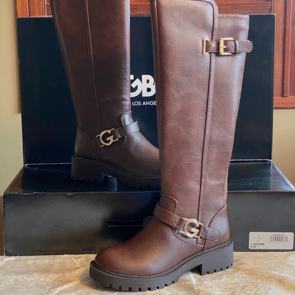 GBG Los Angeles Shoes - GBG Los Angeles Womens Silene Riding Boot BROWN SIZE 6 NWB Heeled SUMMER PRICE